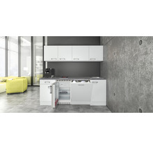 Küchenzeile Flex Well Varo 210 cm Frontfarbe Weiß Matt Korpusfarbe Weiß inkl. Einbaugeräte-thumb-0