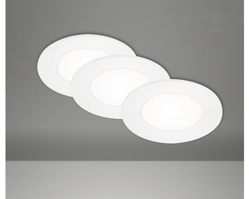 LED Einbauleuchten-Set 3-tlg IP23 3x3W 3x350 lm 4000 K neutralweiß rund weiß Ø 86/68 mm 230V LED Einbauleuchten-Set 3-tlg IP23 3x3W 3x350 lm 4000 K neutralweiß rund weiß Ø 86/68 mm 230V