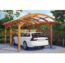 Einzelcarport SKAN HOLZ Franken inkl. Pfostenanker 376 x 541 cm eiche hell
