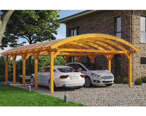 Einzelcarport SKAN HOLZ Franken inkl. | Pfostenanker 376 x HORNBACH