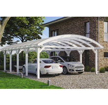 Doppelcarport SKAN HOLZ Franken inkl. Pfostenanker 635 x 969 cm weiß