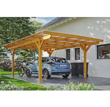 Einzelcarport SKAN HOLZ Odenwald inkl. Pfostenanker 428 x 648 cm eiche hell