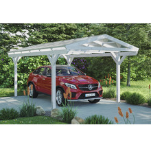 Einzelcarport SKAN HOLZ Westerwald inkl. Pfostenanker 362 x 648 cm weiß