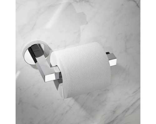 Toilettenpapierhalter aus Metall mit Papierrolle