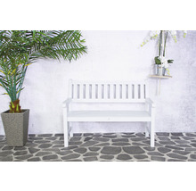 Gartenbank, Parkbank SenS-Line garden furniture 125 x 70 x 90 cm Holz weiß