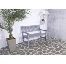Gartenbank, Parkbank SenS-Line garden furniture 125 x 70 x 90 cm Holz grau