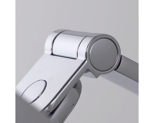 Detailansicht eines verstellbaren Gelenks aus Metall