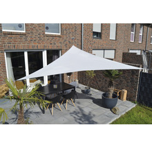 Floracord Dreiecksonnensegel 3,6 x 3,6 x 3,6m, HDPE 180 g/m² wind- und wasserdurchlässig, silbergrau