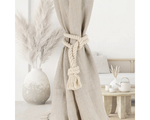 Dekorativer Vorhang mit Kordelhalterung für ein stilvolles Ambiente