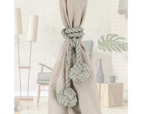 Vorhang mit dekorativem Seilhalter