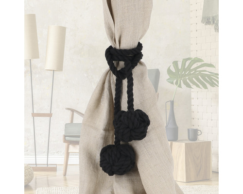 Dekorative Raffhalterung mit zwei Quasten für Gardinen