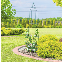 Gartenszene mit Rankhilfe für Pflanzen
