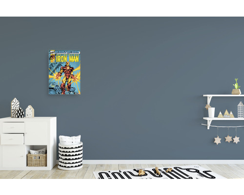 Wandbild mit Iron Man Comicmotiv im Kinderzimmer