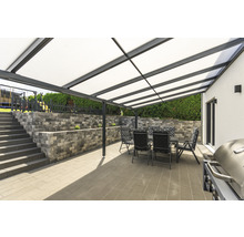 Terrassenüberdachung gutta Premium Acryl klar 712 x 506 cm anthrazit
