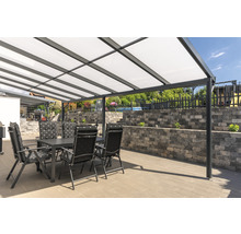 Terrassenüberdachung gutta Premium Acryl klar 712 x 506 cm anthrazit