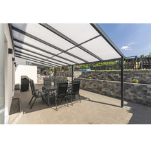 Terrassenüberdachung gutta Premium Acryl klar 712 x 506 cm anthrazit