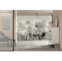 Fototapete Vlies IF3-041 Painted Palms 3-tlg. 300 x 250 cm