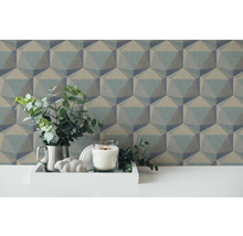 Vliestapete 38748-4 Nara Geometrisch blaubeige-thumb-2