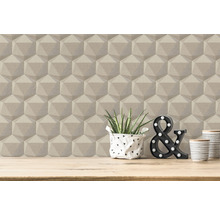 Vliestapete 38748-5 Nara Geometrisch beigegrau-thumb-3 Vliestapete 38748-5 Nara Geometrisch beigegrau-thumb-3