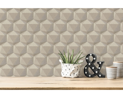 Fototapete mit geometrischem 3D-Hexagonmuster