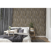 Vliestapete 38743-3 Nara Holzoptik braungrau-thumb-4