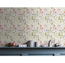 Vliestapete 38901-2 House of Turnowsky Blumen Landhaus beige bunt-thumb-3