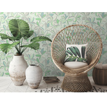 Vliestapete 38908-3 House of Turnowsky Blüten Retro grün weiß-thumb-3