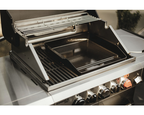 Gasgrill mit Grillrost und Fettauffangwanne