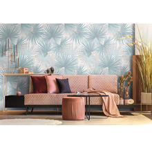 Fototapete Vlies 39184-3 The Wall II Palmen blau 3-tlg. 159 x 280 cm