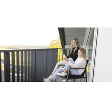 Pertura Geländer-Komplettset Triton anthrazit U-Form Aluminium für Seitenmontage 9 m