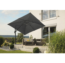 Sonnenschirm Ampelschirm Schneider Rhodos Twist Green Style Ø 300 cm Polyester (PES) anthrazit