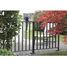 Pertura Geländer-Komplettset Triton anthrazit L-Form Aluminium für Bodenmontage 3,5 m