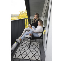 Pertura Geländer-Komplettset Triton anthrazit L-Form Aluminium für Bodenmontage 3,5 m