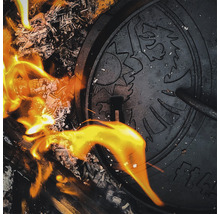 Feuerstelle mit Dutch Oven mit Reliefmuster