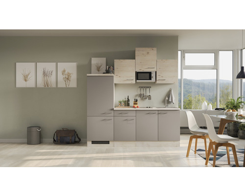 Flex Well Küchenzeile mit Geräten Riva 210 cm Frontfarbe | HORNBACH