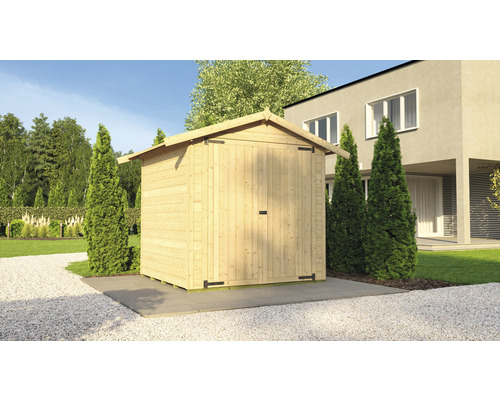 Motorradgarage weka La Cochera mit Fußboden 240 x 273 cm natur