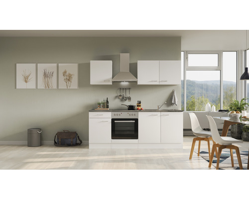 Flex Well Küchenzeile mit Geräten Lucca 210 cm Frontfarbe | HORNBACH