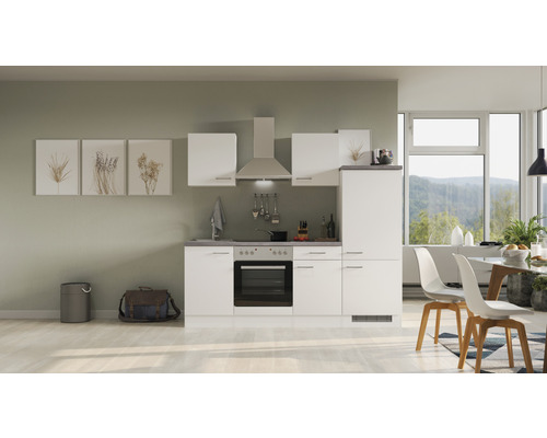 Flex Well Küchenzeile mit | Geräten HORNBACH Varo Frontfarbe 220 cm