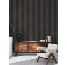 Vliestapete 39109-4 Holzpaneele grau-schwarz
