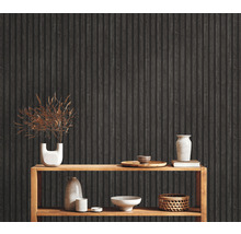 Vliestapete 39109-4 Holzpaneele grau-schwarz