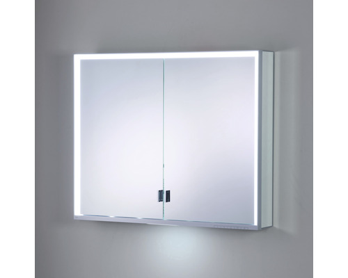 Beleuchteter Spiegelschrank mit zwei Türen für das Badezimmer