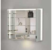 Spiegelschrank KEUCO Royal Lumos 90 x 16,5 x 73,5 cm silber 2-türig LED IP 24 Unterputz 723