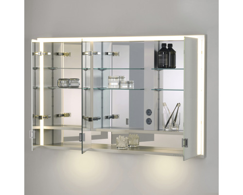 Spiegelschrank mit Beleuchtung und Glasablagen