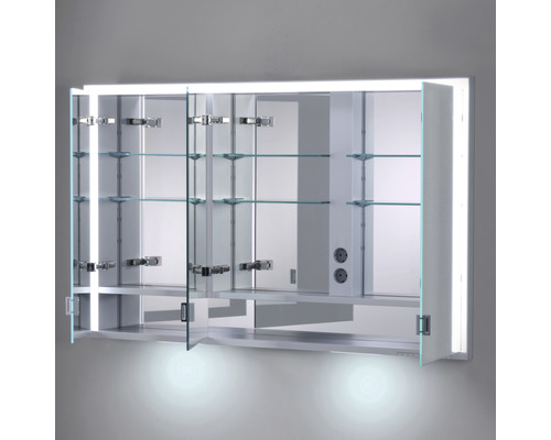 Spiegelschrank mit Beleuchtung und Glasablagen