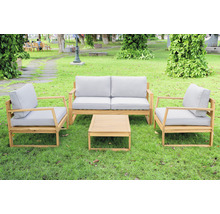 Gartenmöbelset mit zwei Sesseln, einem Zweisitzer-Sofa und einem Tisch