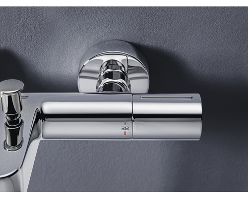 Aufputz-Thermostatarmatur für Dusche mit Wassertemperaturregler