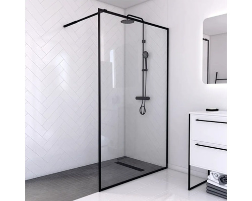 Walk In Aurlane 120 cm Profil schwarz Klarglas Reversibel Walk In Aurlane 120 cm Profil schwarz Klarglas Reversibel