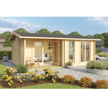 Gartenhaus Outdoor Life Brighton 70 mm inkl. Fußboden 580 x 430,8 cm natur
