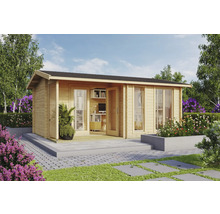 Gartenhaus Outdoor Life Brighton 70 mm inkl. Fußboden 580 x 430,8 cm natur