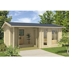 Gartenhaus Outdoor Life Brighton 70 mm inkl. Fußboden 580 x 430,8 cm natur
